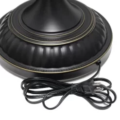 1 Light Torchiere Floor Lamp With Marbleized Glass Shade Black/Brown - Elegant Designs 13 1 Light Torchiere Floor Lamp With Marbleized Glass Shade Black/Brown - Elegant Designs -Lighting Specialty Shop GUEST cbe9331e 7d22 493d 9ab4 e346d213e966