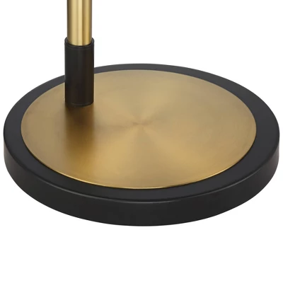 Possini Euro Design Modern Arc Floor Lamp 66" Tall Warm Gold Matte Black 4-Light Frosted Rain Pattern Glass For Living Room House 5 Possini Euro Design Modern Arc Floor Lamp 66" Tall Warm Gold Matte Black 4-Light Frosted Rain Pattern Glass For Living Room House - Image 5