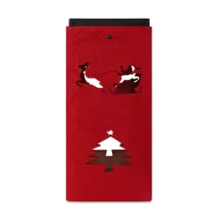 Techko Maid LED Solar 10.8" Portable Christmas Cut Out Decorative Outdoor Lantern Clear