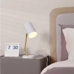 15" Novogratz X Globe Athena White Desk Lamp - Globe Electric -Lighting Specialty Shop GUEST ccf4f9be 2e1b 4f9d b660 52adf1c0624b