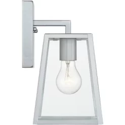 John Timberland Arrington Modern Outdoor Wall Light Fixture Silver Steel 10 3/4" Clear Glass For Post Exterior Barn Deck House Porch Yard Posts Patio -Lighting Specialty Shop GUEST ce1847ef 806c 4cd2 8f66 aaeacb58c593