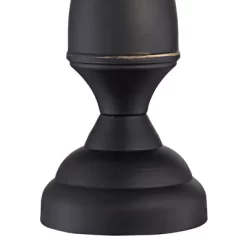 Regency Hill Ben Rustic Farmhouse Table Lamps 25" High Set Of 2 Dark Bronze Metal Beige Linen Drum Shade For Bedroom Living Room Bedside Nightstand -Lighting Specialty Shop GUEST cf0e43ba fd6b 4599 96be 6b0debc7b87d