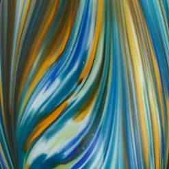 Possini Euro Design Pablo 27" Tall Modern Table Lamp Table Top Dimmer Blue Art Glass Single Living Room Bedroom Bedside Nightstand House White Shade -Lighting Specialty Shop GUEST cf840a91 eb69 471f 8606 18c874612b49