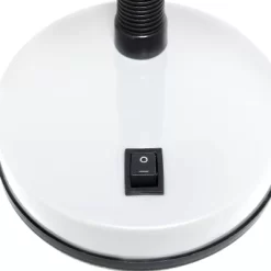 14.25" Traditional Fundamental Metal Desk Task Lamp And Bowl Shaped Shade With Flexi Gooseneck White - Creekwood Home -Lighting Specialty Shop GUEST d0b487ac 56a3 41c2 a929 d5f599d437c9