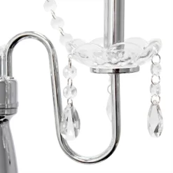 Trendy Romantic Sheer Shade Floor Lamp With Hanging Crystals Black - Elegant Designs -Lighting Specialty Shop GUEST d0d9f531 023b 49b1 9ade d8b61803e43f