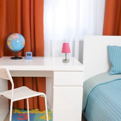 10.5" Petite Metal Stick Bedside Table Desk Lamp In Sand Nickel With Fabric Shade Pink - Creekwood Home 5 10.5" Petite Metal Stick Bedside Table Desk Lamp In Sand Nickel With Fabric Shade Pink - Creekwood Home - Image 5