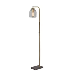 Bristol Floor Lamp (Includes Light Bulb) Antique Brass - Adesso