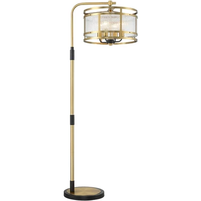 Possini Euro Design Modern Arc Floor Lamp 66" Tall Warm Gold Matte Black 4-Light Frosted Rain Pattern Glass For Living Room House 8 Possini Euro Design Modern Arc Floor Lamp 66" Tall Warm Gold Matte Black 4-Light Frosted Rain Pattern Glass For Living Room House - Image 8