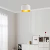 Amy 1-Light Matte White Flush Mount Ceiling Light With Inner Frosted Glass Shade - Globe Electric