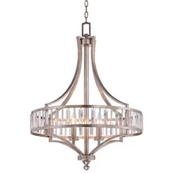 Vienna Full Spectrum Soft Silver Chandelier 24" Wide Crystal Glass 4-Light Fixture For Dining Room House Kitchen Bedroom -Lighting Specialty Shop GUEST d9b1302e 4067 4642 a35f 506a75423dc1