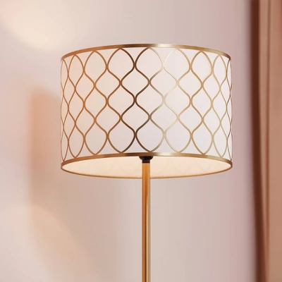 65" Novogratz X Globe Kinsley Matte Brass Floor Lamp - Globe Electric 3 65" Novogratz X Globe Kinsley Matte Brass Floor Lamp - Globe Electric - Image 3