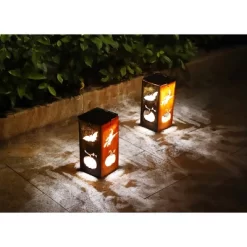 Techko Maid LED Solar 10.8" Portable Halloween Cut Out Decorative Outdoor Lantern Clear -Lighting Specialty Shop GUEST da6b6466 40c1 4532 8a7d 9ee0b1ec75e1