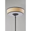300W Harper Floor Lamp Black/Natural - Adesso