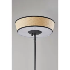 300W Harper Floor Lamp Black/Natural - Adesso