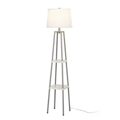 58" Metal Floor Lamp With Shelves Gray - Cresswell Lighting 8 58" Metal Floor Lamp With Shelves Gray - Cresswell Lighting -Lighting Specialty Shop GUEST dcba9bbd ee89 4d0f 9d4e c5fef556e8c0