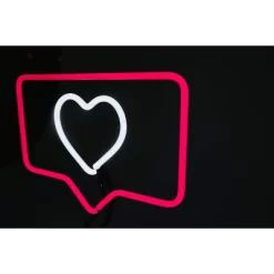Amped Co 13 X 11 Inches Neon Desk Light Like Sign Symbol, Heart, Red And White -Lighting Specialty Shop GUEST ddeb30e9 848d 494a 9be4 a153afb2f5bd