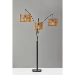 82" Cabana Collection 3-Arm Arc Lamp Black - Adesso