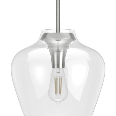 1-Light Vidria Pendant Brushed Nickel - Hunter Fan 2 1-Light Vidria Pendant Brushed Nickel - Hunter Fan - Image 2