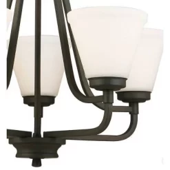 Mayview 5 Light Chandelier Bronze/White - EGLO