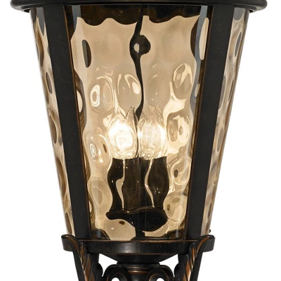 John Timberland Casa Marseille Vintage Rustic Outdoor Hanging Light Veranda Bronze 30" Champagne Hammered Glass Damp Rated For Post Exterior Barn 3 John Timberland Casa Marseille Vintage Rustic Outdoor Hanging Light Veranda Bronze 30" Champagne Hammered Glass Damp Rated For Post Exterior Barn - Image 3