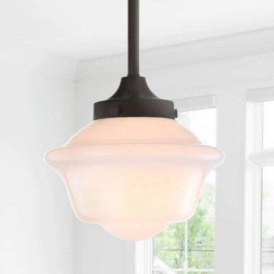 7.2" Adjustable Metal/Glass Kurtz Drop Pendant (Includes Energy Efficient Light Bulb) - JONATHAN Y 6 7.2" Adjustable Metal/Glass Kurtz Drop Pendant (Includes Energy Efficient Light Bulb) - JONATHAN Y - Image 6