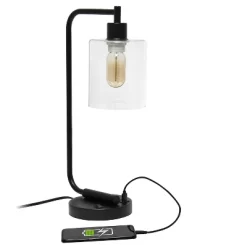 Modern Iron Desk Lamp With USB Port And Glass Shade - Lalia Home -Lighting Specialty Shop GUEST e3cbded6 a845 4b88 8eab 92e90f31a7b3