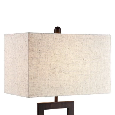 360 Lighting Todd Modern Table Lamps 30" Tall Set Of 2 Bronze With USB And AC Power Outlet In Base Oatmeal Shade For Bedroom Living Room Bedside Desk 6 360 Lighting Todd Modern Table Lamps 30" Tall Set Of 2 Bronze With USB And AC Power Outlet In Base Oatmeal Shade For Bedroom Living Room Bedside Desk - Image 6