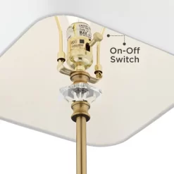 Regency Hill Julia 29 1/2" Tall Skinny Buffet Traditional End Table Lamps Set Of 2 Gold Clear Crystal Metal Living Room Bedroom Bedside White Shade 10 Regency Hill Julia 29 1/2" Tall Skinny Buffet Traditional End Table Lamps Set Of 2 Gold Clear Crystal Metal Living Room Bedroom Bedside White Shade -Lighting Specialty Shop GUEST e4dc07e2 fcc3 4606 9fc8 e6cc3d055c70