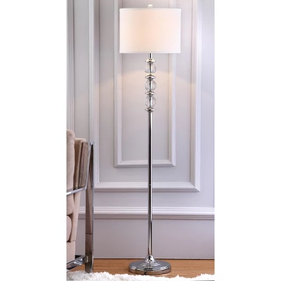 60" Riga Floor Lamp Clear/Chrome (Includes CFL Light Bulb) - Safavieh 2 60" Riga Floor Lamp Clear/Chrome (Includes CFL Light Bulb) - Safavieh - Image 2