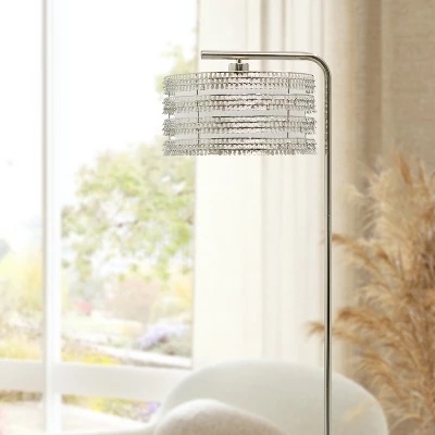 61.5" Quigley Silver Drum Shade Floor Lamp - River Of Goods 2 61.5" Quigley Silver Drum Shade Floor Lamp - River Of Goods - Image 2