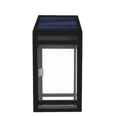 LED Solar Outdoor Wall Panel Lantern With Clear Panel - Techko Maid 3 LED Solar Outdoor Wall Panel Lantern With Clear Panel - Techko Maid - Image 3