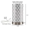 Tree Bark Pattern Uplight Table Lamp Medium Silver (Includes LED Light Bulb) - Lavish Home
