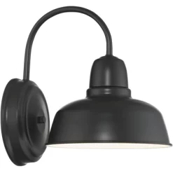 John Timberland Urban Barn Rustic Industrial Farmhouse Outdoor Wall Light Fixtures Set Of 2 Black Gooseneck Arm 11 1/4" For Post Exterior Barn Deck -Lighting Specialty Shop GUEST e6c90990 0c40 43c8 97a6 d3327abb3ed6