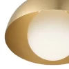 Amelia 1-Light Matte Brass Plug-In Pendant Lighting With Frosted Glass Shade - Globe Electric