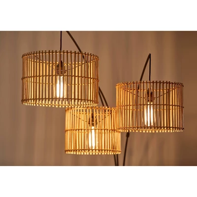 82" Cabana Collection 3-Arm Arc Lamp Black - Adesso 9 82" Cabana Collection 3-Arm Arc Lamp Black - Adesso - Image 9