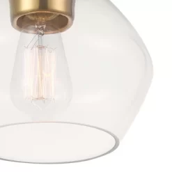 Harrow 1-Light Semi-Flush Mount Ceiling Lighting With Clear Glass Shade - Globe Electric -Lighting Specialty Shop GUEST e7302558 24e2 46f7 8b46 8e15fe5bd047