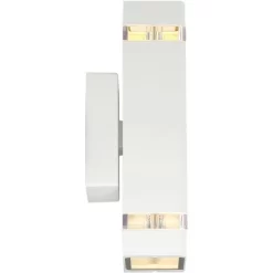 Possini Euro Design Modern Outdoor Wall Light Fixture White 2-Light Up Down 10 1/2" Clear Glass Inserts For Exterior Barn Deck House Porch Yard Patio 10 Possini Euro Design Modern Outdoor Wall Light Fixture White 2-Light Up Down 10 1/2" Clear Glass Inserts For Exterior Barn Deck House Porch Yard Patio -Lighting Specialty Shop GUEST e7cc3024 a522 455c bfde cfb30d448b0a