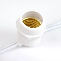 Novelty Lights Edison Outdoor String Lights With 25 In-Line Sockets White Wire 37.5 Feet