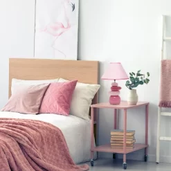 17.25" Contemporary Ceramic Stacking Stones Table Desk Lamp Pink - Creekwood Home -Lighting Specialty Shop GUEST e89bf158 6012 49c5 8c70 3a12bc053def