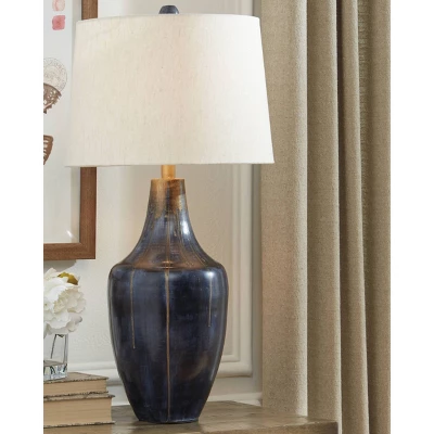 Evania Metal Table Lamp Indigo - Signature Design By Ashley 1 Evania Metal Table Lamp Indigo - Signature Design By Ashley