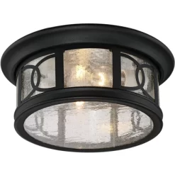 John Timberland Flush Mount Outdoor Ceiling Light Fixture Black 12" Seedy Glass For Exterior House Porch 10 John Timberland Flush Mount Outdoor Ceiling Light Fixture Black 12" Seedy Glass For Exterior House Porch -Lighting Specialty Shop GUEST e92744e5 6e43 4d6e b7c3 e3b4089fb21a