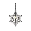 12" Stella Moravian Star Metal/Clear Glass LED Pendant - Jonathan Y