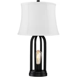 360 Lighting Marcel Industrial Table Lamps 24 1/4" High Set Of 2 Black With USB Charging Port And Nightlight LED Cream Shade For Bedroom Bedside Desk 12 360 Lighting Marcel Industrial Table Lamps 24 1/4" High Set Of 2 Black With USB Charging Port And Nightlight LED Cream Shade For Bedroom Bedside Desk -Lighting Specialty Shop GUEST ea3a164c fa0b 40e2 a3ea 4302b9441968