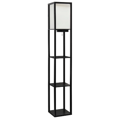 Floor Lamp Etagere Organizer Storage Shelf With 2 USB Charging Ports And Linen Shade - Simple Designs 13 Floor Lamp Etagere Organizer Storage Shelf With 2 USB Charging Ports And Linen Shade - Simple Designs - Image 13