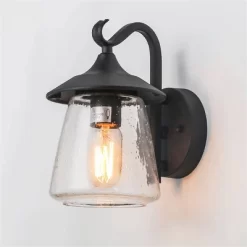 9.8" Metal/Glass Outdoor Lamp Black - LNC 17 9.8" Metal/Glass Outdoor Lamp Black - LNC -Lighting Specialty Shop GUEST ea98f221 8e28 4b3a ace2 1dffa07060da