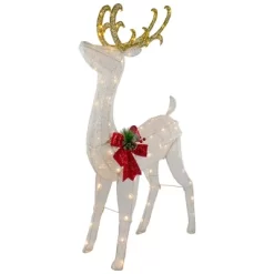 Northlight 48" LED Lighted Glitter Reindeer With Sleigh Outdoor Christmas Decoration 9 Northlight 48" LED Lighted Glitter Reindeer With Sleigh Outdoor Christmas Decoration -Lighting Specialty Shop GUEST ed130ebd 603f 4db3 8b60 b23253528d75