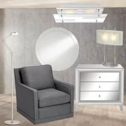 Possini Euro Design Charles Street Modern Desk Lamp 23" High Chrome Satin Nickel Frosted Slump Glass Shade For Bedroom Living Room Bedside Nightstand 14 Possini Euro Design Charles Street Modern Desk Lamp 23" High Chrome Satin Nickel Frosted Slump Glass Shade For Bedroom Living Room Bedside Nightstand -Lighting Specialty Shop GUEST ee188d28 1b4e 4af1 8eec b5eefa3ae7cf