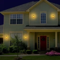 Solar LED Outdoor Wall Lantern With Flame - Techko Maid -Lighting Specialty Shop GUEST ee18f50a 5346 4bd0 914d 39e8e5502478