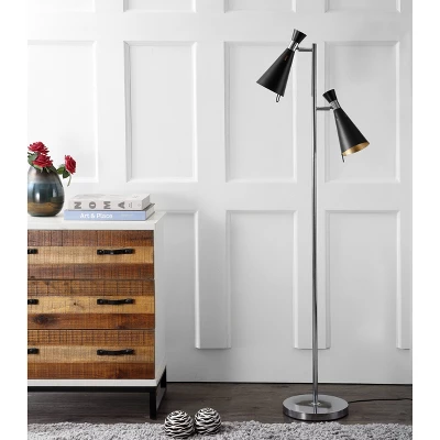 61.5" Efisio Floor Lamp Chrome (Includes LED Light Bulb) - Safavieh 2 61.5" Efisio Floor Lamp Chrome (Includes LED Light Bulb) - Safavieh - Image 2