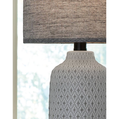 Donnford Ceramic Table Lamp Gray - Signature Design By Ashley 2 Donnford Ceramic Table Lamp Gray - Signature Design By Ashley - Image 2